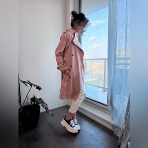 🩷🦄🧥Dust Pink Trench Coat